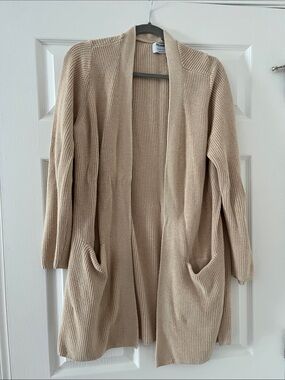 Classic Old Navy Cream Open Front Cardigan With Pockets
